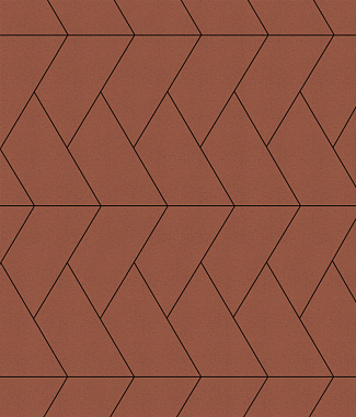 Тротуарная плитка ТРАПЕЦИЯ - Стандарт Красный